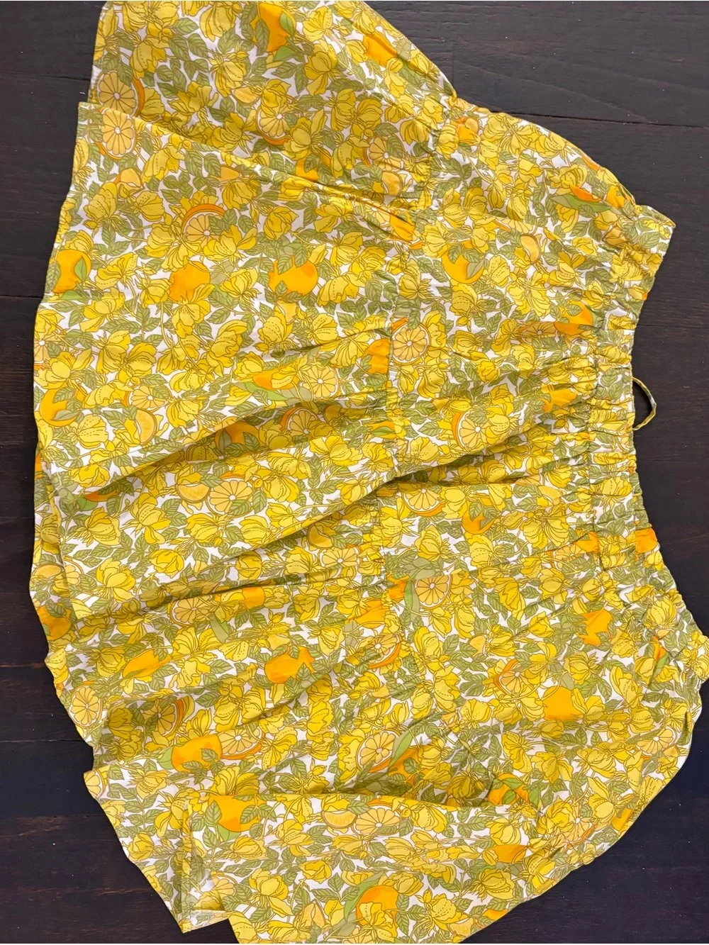 Jcrew liberty print Yellow Floral Tiered Mini Skirt